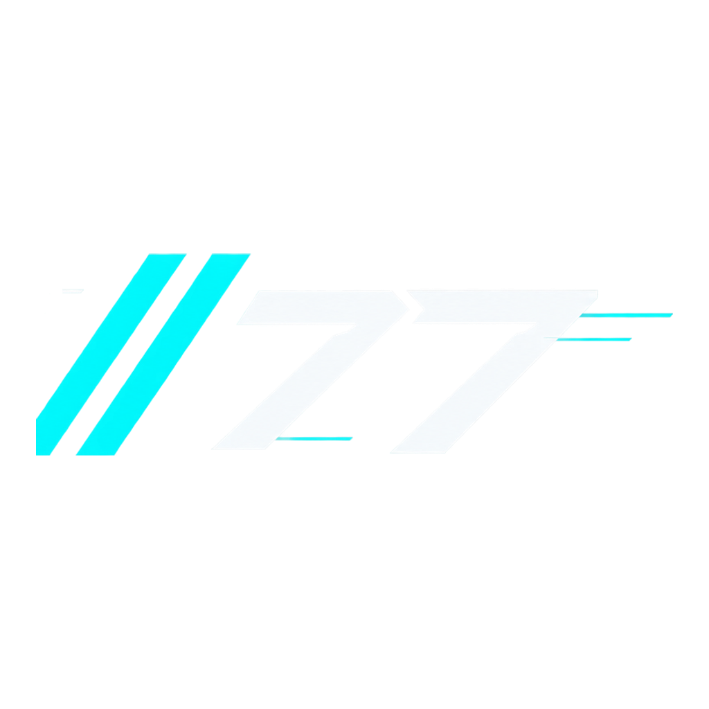The //77 mark cut from the painted lockup